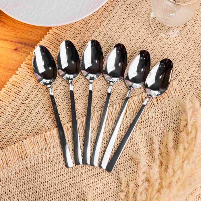 Набір столових ложок 6 штук із нержавіючої сталі сріблястий 21 см ложки столові прилади для сервірування столу нержавіюча сталь HP-16978-16 (HP-16978-16) - изображение 3