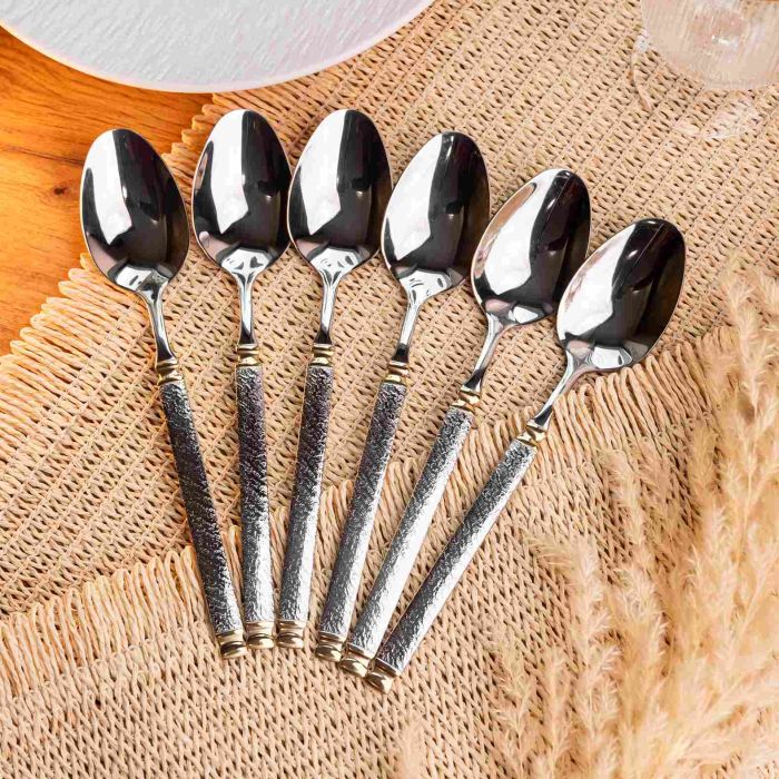 Набір столових ложок 6 штук із нержавіючої сталі 21 см ложки столові прилади класичний дизайн сервірування HP-16978-05 (HP-16978-05) - изображение 3