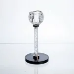 Скляний свічник Crystal Pillar 17 см на стіл декоративний HP-7-27 (HP-7-27)