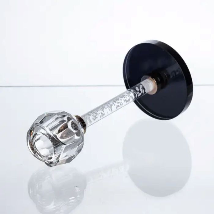 Скляний свічник Crystal Pillar 17 см на стіл декоративний HP-7-27 (HP-7-27) - изображение 3