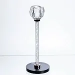 Скляний свічник Crystal Pillar 22см на стіл високий декоративний HP-7-26 (HP-7-26)