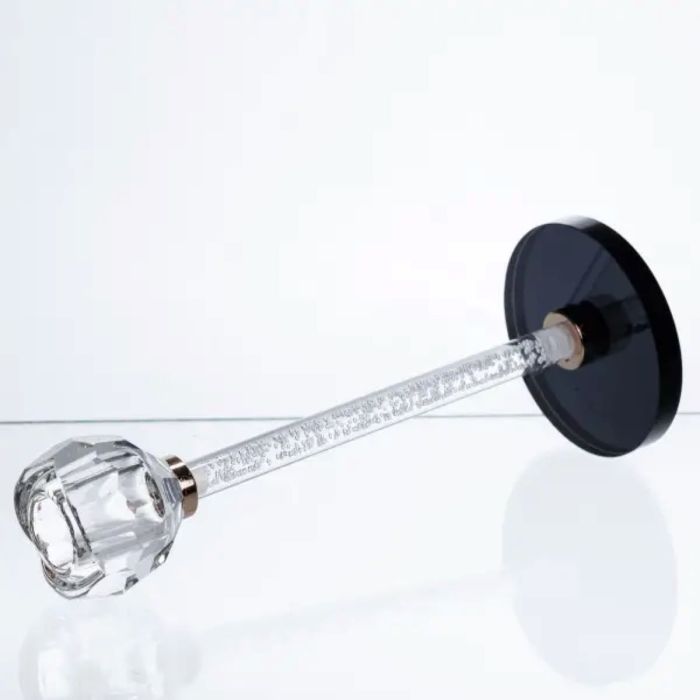 Скляний свічник Crystal Pillar 22см на стіл високий декоративний HP-7-26 (HP-7-26) - изображение 3