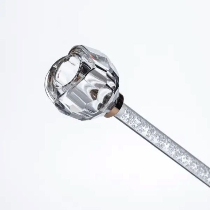 Скляний свічник Crystal Pillar 22см на стіл високий декоративний HP-7-26 (HP-7-26) - изображение 4