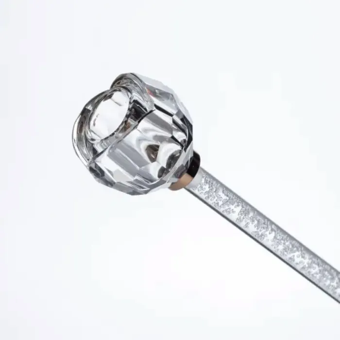 Скляний свічник Crystal Pillar 22см на стіл високий декоративний HP-7-26 (HP-7-26) - зображення 4