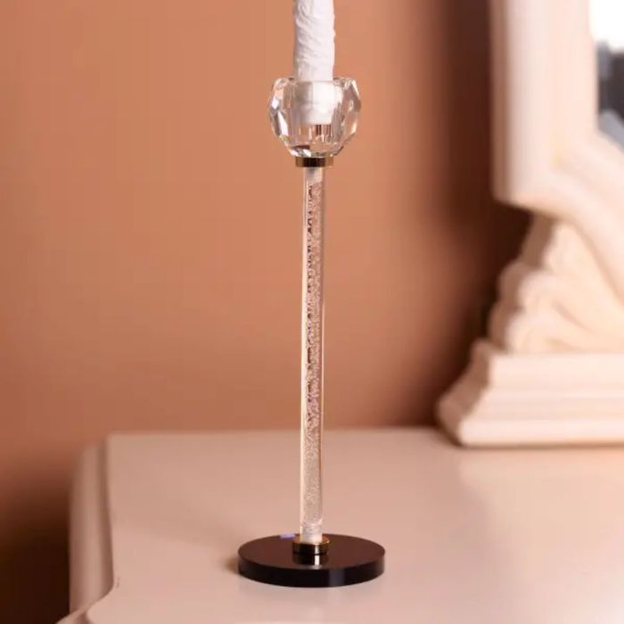 Підсвічник скляний Crystal Pillar 27 см на круглій основі HP-7-25 (HP-7-25) - изображение 2