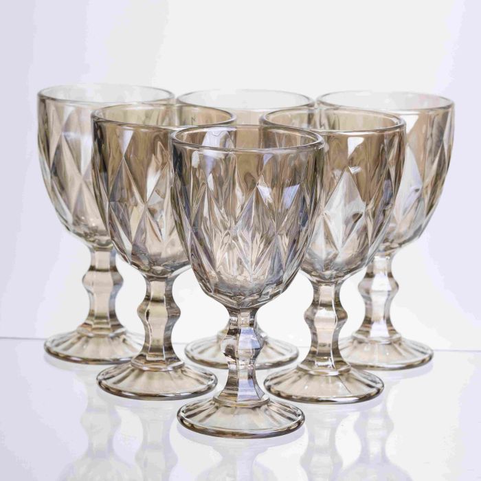 Набір келихів столових Citrine 6 штук по 300 мл HP-19-281 прозорий для вина та напоїв (HP-19-281) - зображення 1