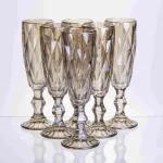 Набір келихів для шампанського Citrine 6 штук по 180 мл HP-19-280 прозорий келих для напоїв ігристих вин легких коктейлів (HP-19-280)