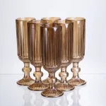 Набір келихів для шампанського 6 штук по 160 мл бурштиновий HP-19-244 (HP-19-244)