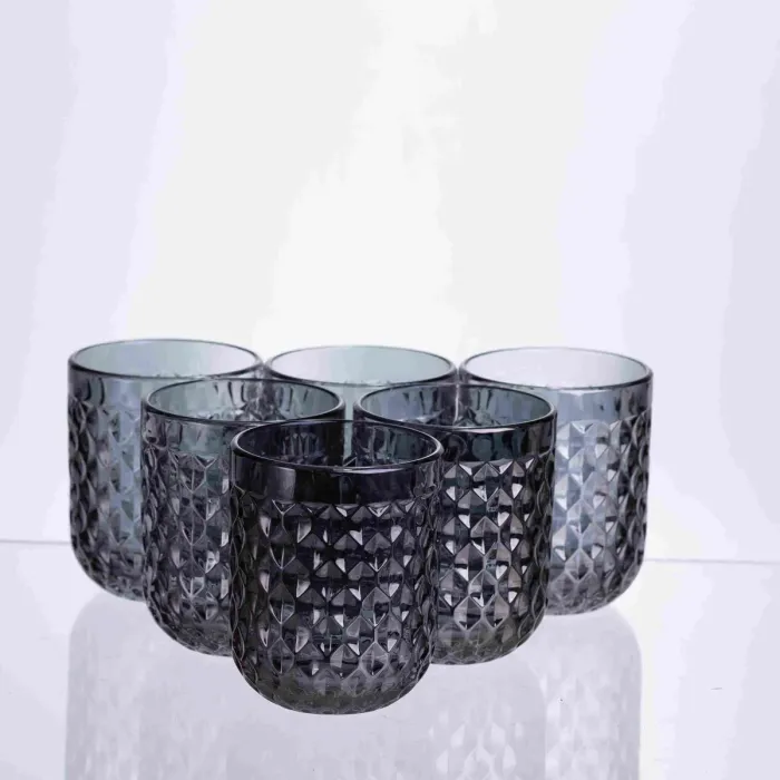 Набір склянок Geometric 6 штук по 250 мл HP-19-264 склянка прозора для напоїв (HP-19-264) - зображення 1