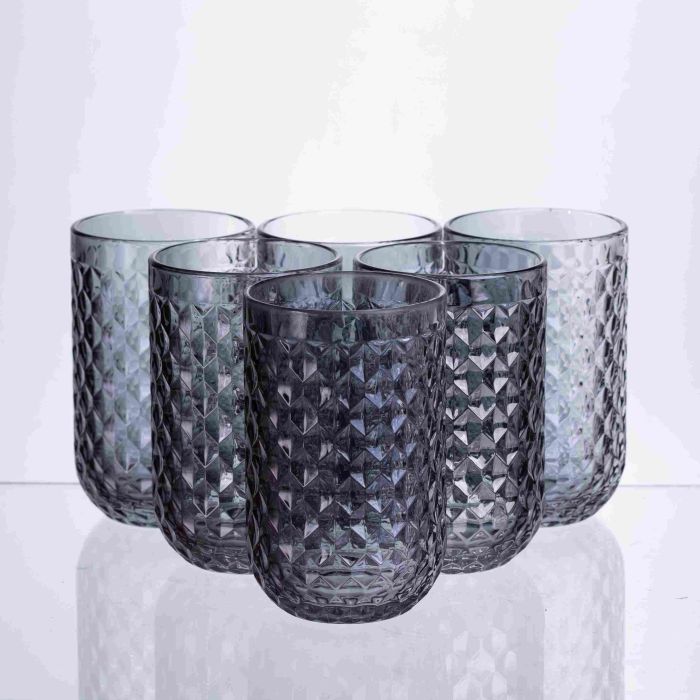 Набір склянок Geometric 6 штук по 400 мл HP-19-263 прозора склянка для напоїв (HP-19-263) - зображення 1