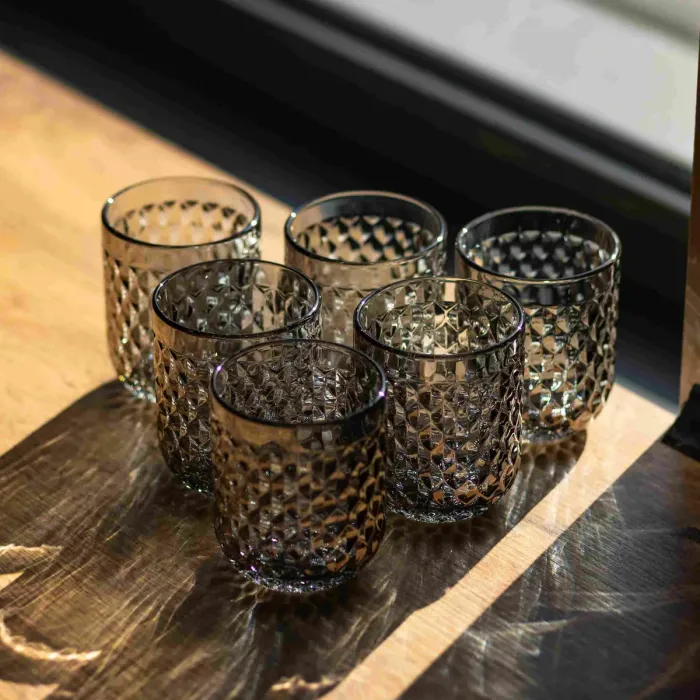 Набір склянок Geometric 6 штук по 250 мл HP-19-264 склянка прозора для напоїв (HP-19-264) - зображення 2