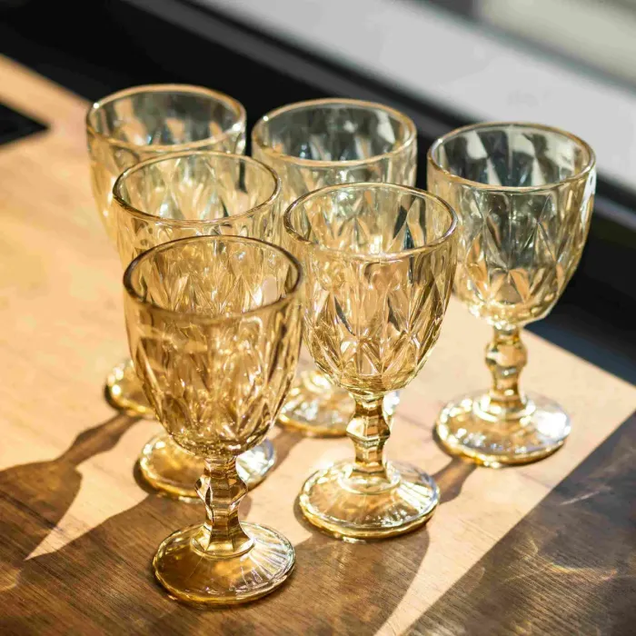 Набір келихів столових Citrine 6 штук по 300 мл HP-19-281 прозорий для вина та напоїв (HP-19-281) - зображення 3