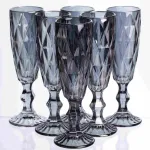 Набір келихів для шампанського Fractal 6 штук по 180 мл HP-19-268 прозорий келих для напоїв ігристого вина (HP-19-268)