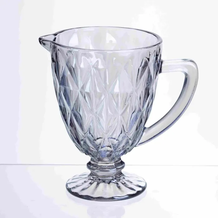 Глечик для напоїв Diamond Blue скляний 1 літр HP-19-273 глек для лимонаду газованки лимонадник прозорий (HP-19-273) - зображення 1