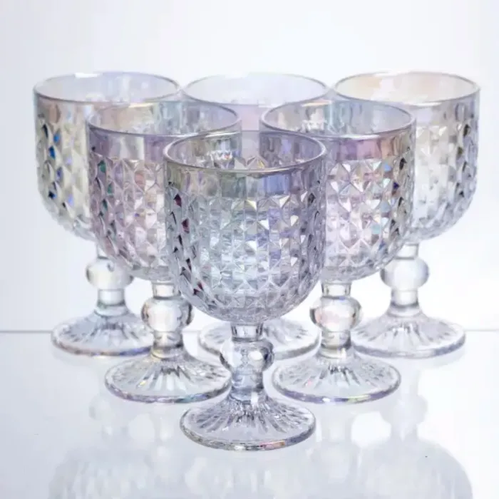 Набір келихів для вина 6 штук по 220 мл rainbow HP-19-254 (HP-19-254) - зображення 1