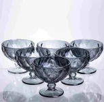 Набір креманок Fractal 6 штук по 300 мл HP-19-271 прозора креманка для десертів йогуртів морозива (HP-19-271)