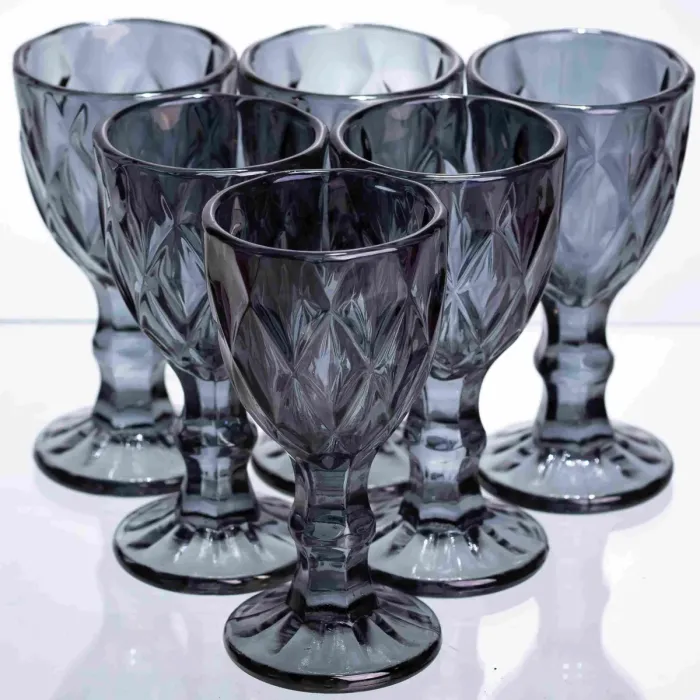 Набір чарок Fractal 6 штук по 40 мл HP-19-272 прозорий стакани для міцних напоїв шотів коктейлів (HP-19-272) - зображення 1