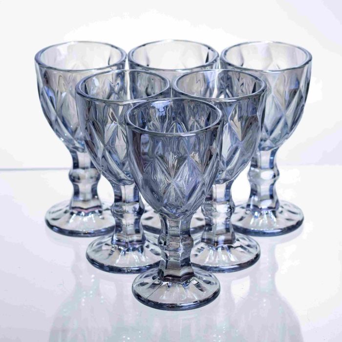 Набір чарок Diamond Blue 6 штук по 40 мл HP-19-278 прозорий чарка для міцних напоїв коктейлів шотів (HP-19-278) - зображення 1