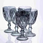 Набір келихів столових Fractal 6 штук по 300 мл HP-19-269 для напоїв коктейлів шампанського прозорий (HP-19-269)