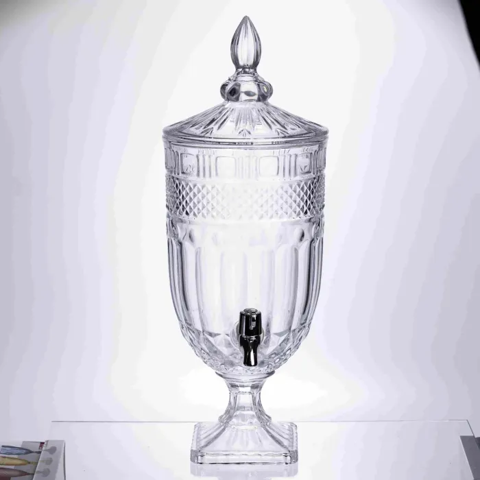 Лимонадниця Topaz Crystal 5л із краном HP-19-294 глек диспенсер для напоїв прозорий (HP-19-294) - зображення 1