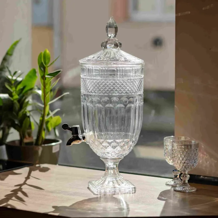 Лимонадниця Topaz Crystal 5л із краном HP-19-294 глек диспенсер для напоїв прозорий (HP-19-294) - зображення 3