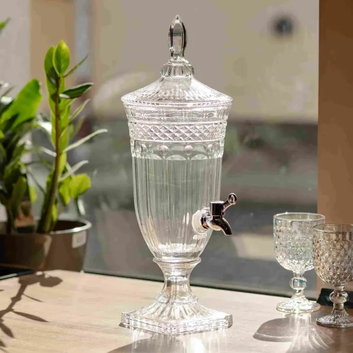 Лимонадниця Topaz Crystal 2 літри з краном HP-19-292 глечик диспенсер для води і напоїв прозорий (HP-19-292) - зображення 2