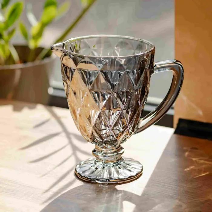 Глек для напоїв Fractal скляний 1 літр HP-19-267 глечик для лимонаду прозорий (HP-19-267) - зображення 2