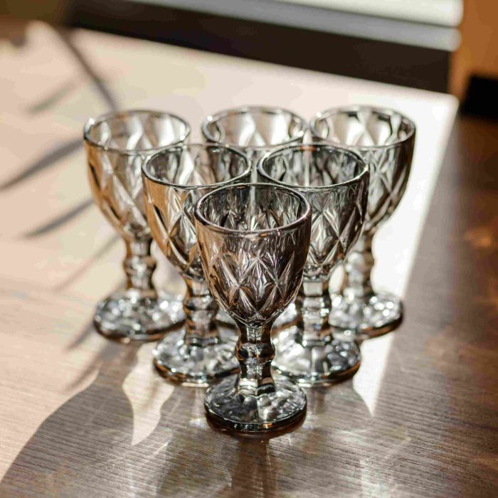 Набір чарок Fractal 6 штук по 40 мл HP-19-272 прозорий стакани для міцних напоїв шотів коктейлів (HP-19-272) - изображение 3