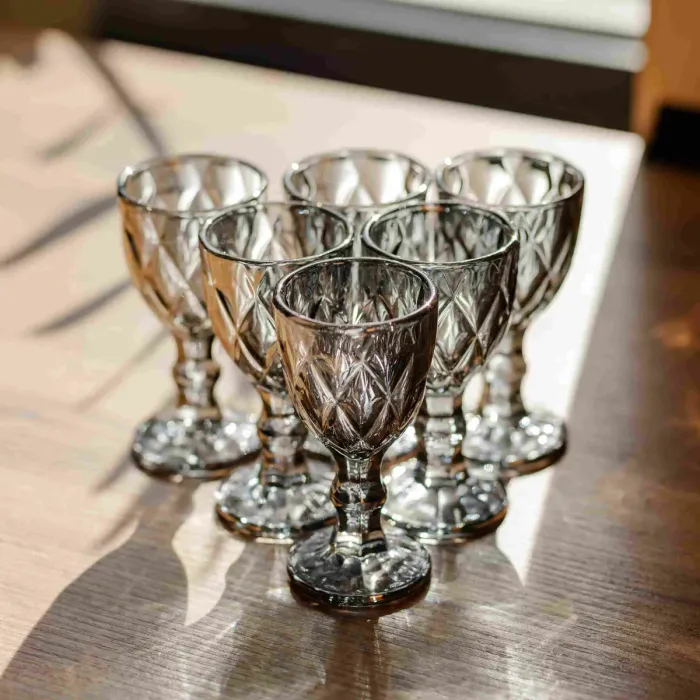 Набір чарок Fractal 6 штук по 40 мл HP-19-272 прозорий стакани для міцних напоїв шотів коктейлів (HP-19-272) - зображення 3