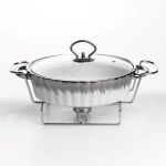 Мармітниця порцелянова 1 л на підставці з підігрівом 31х19х13 см MH739-S (MH739-S)