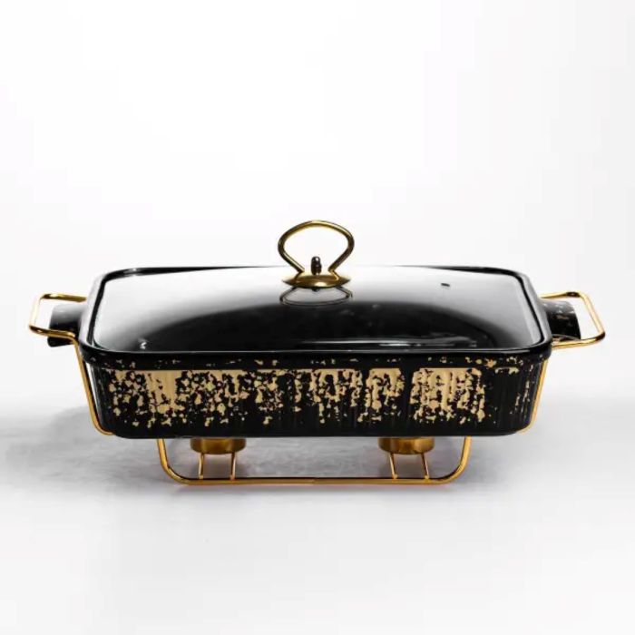 Мармітниця прямокутна 2 л на підставці з підігрівом 40х22.5х15.5 см ML-874-15 (ML-874-15) - изображение 1