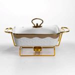 Мармітниця порцелянова 1 л на підставці з підігрівом 31х16х11 см HNG-112-11 (HNG-112-11)