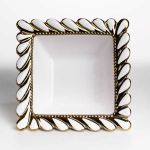 Порцелянова миска квадратна із золотою окантовкою ML2008 (ML2008)