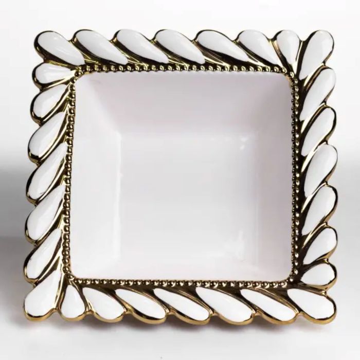 Тарілка глибока порцелянова Tiffany квадратна 26х26х8 см сML2009 (ML2009) - изображение 1