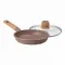 Сковорода MGC з кришкою 22 см з мармуровим антипригарним покриттям 1.4 л бежева (HP-4-422CO)