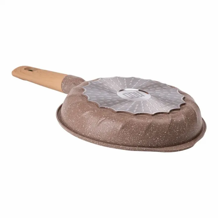 Сковорода MGC з кришкою 22 см з мармуровим антипригарним покриттям 1.4 л бежева (HP-4-422CO) - зображення 4