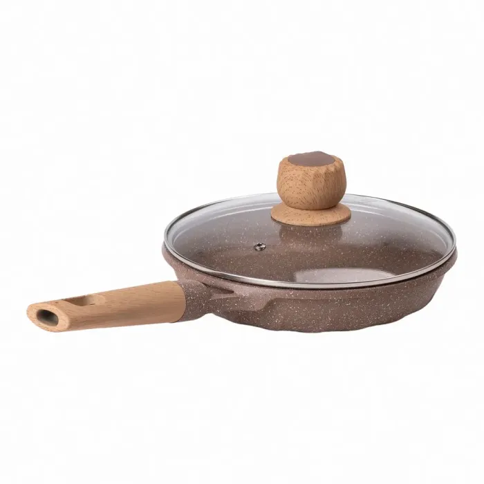 Сковорода MGC з кришкою 22 см з мармуровим антипригарним покриттям 1.4 л бежева (HP-4-422CO) - зображення 5