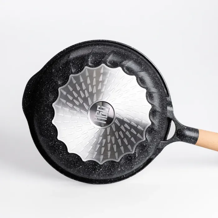 Сковорода MGC 26 см алюмінієва з мармуровим антипригарним покриттям 1.5 л чорна (HP-4-419B) - зображення 3