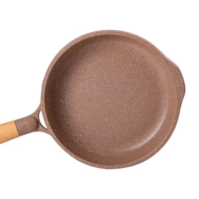 Сковорода MGC з кришкою 24 см з мармуровим антипригарним покриттям 1.8 л коричнева (HP-4-423CO) - зображення 2