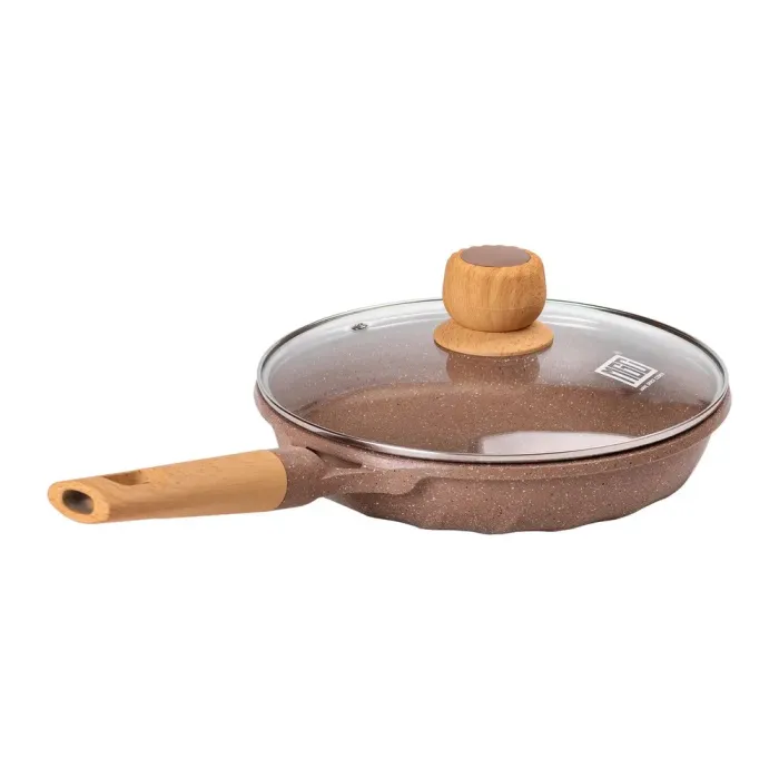 Сковорода MGC з кришкою 24 см з мармуровим антипригарним покриттям 1.8 л коричнева (HP-4-423CO) - зображення 5