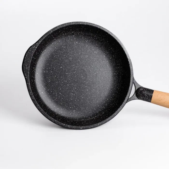 Сковорода MGC 24 см алюмінієва з мармуровим антипригарним покриттям 1.8 л чорна (HP-4-418B) - зображення 2