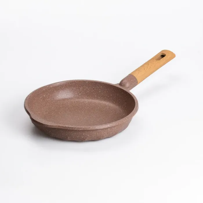 Сковорода MGC 24 см алюмінієва з мармуровим антипригарним покриттям 1.8 л коричнева (HP-4-418CO) - зображення 1