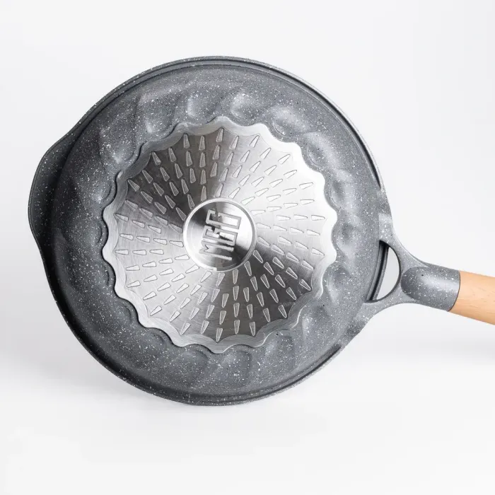 Сковорода MGC 24 см алюминиевая с мраморным антипригарным покрытием 1.8 л серая (HP-4-418G) - изображение 3