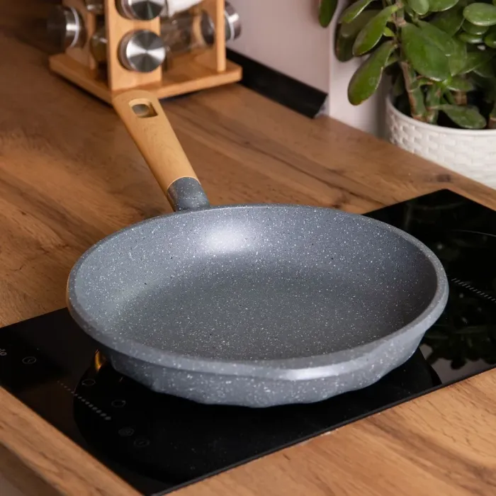 Сковорода MGC 24 см алюминиевая с мраморным антипригарным покрытием 1.8 л серая (HP-4-418G) - изображение 5