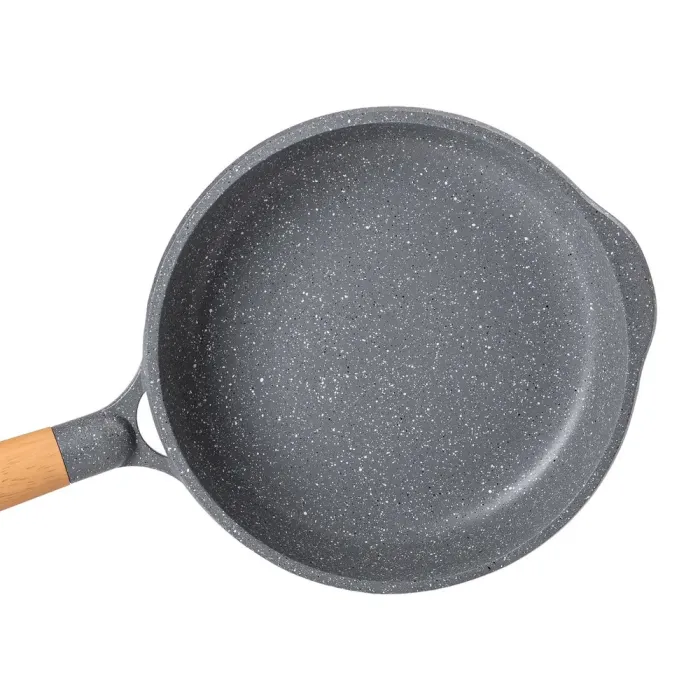 Сковорода MGC с крышкой 24 см с мраморным антипригарным покрытием 1.8 л серая (HP-4-423G) - изображение 2