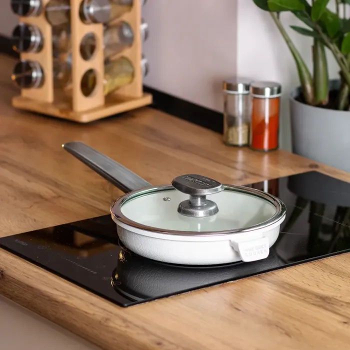 Каструля MGC з кришкою 20 см та керамічним антипригарним покриттям 1.0 л біла (HP-4-456W) - зображення 6