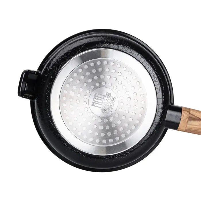 Каструля MGC з кришкою 20 см та керамічним антипригарним покриттям 1.0 л чорна (HP-4-456B) - зображення 3