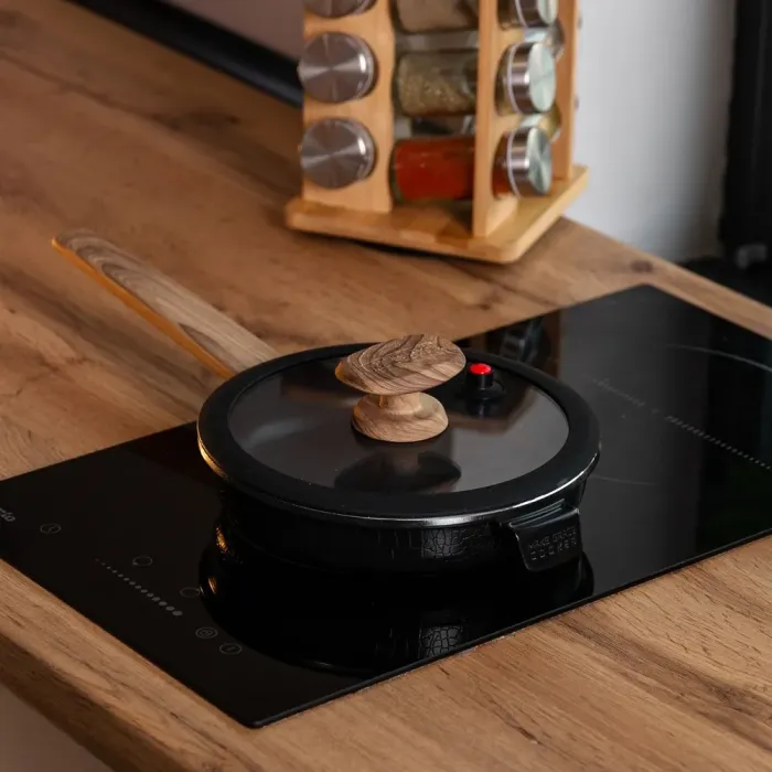 Каструля MGC з кришкою 20 см та керамічним антипригарним покриттям 1.0 л чорна (HP-4-456B) - зображення 6