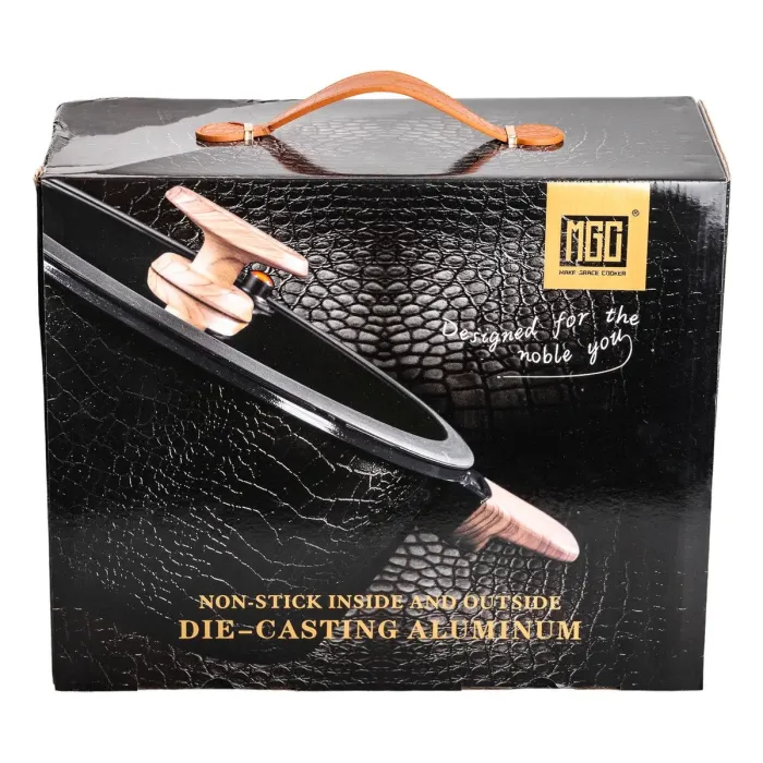 Каструля MGC з кришкою 20 см та керамічним антипригарним покриттям 1.0 л чорна (HP-4-456B) - зображення 7