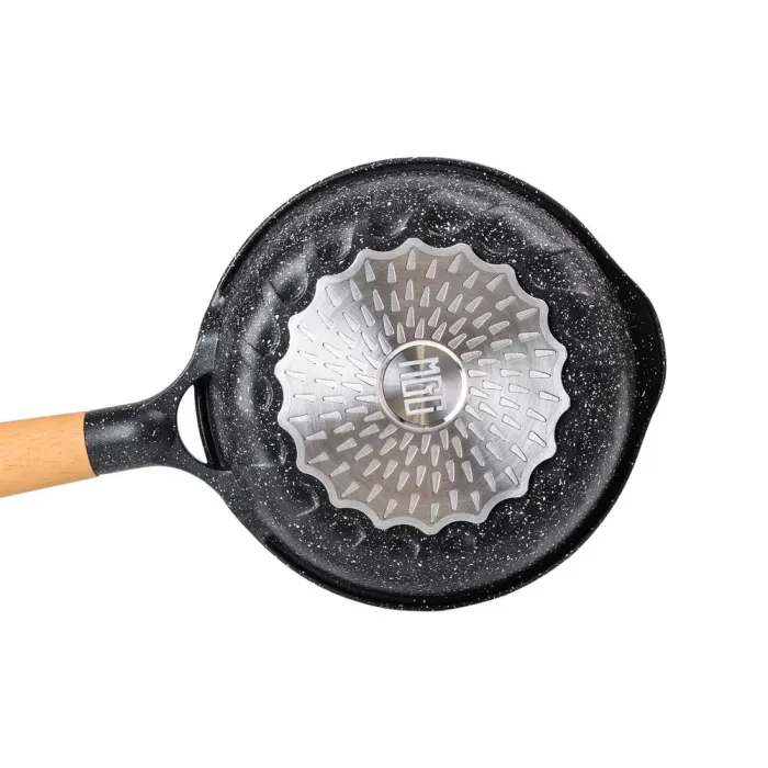 Сковорода MGC з кришкою 20 см з мармуровим антипригарним покриттям 1.0 л чорна (HP-4-421B) - зображення 3